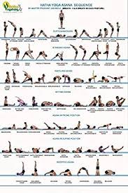 Amazon Com Poster Dnoving Stylish Art Print Hatha Yoga Asana Sequence Yoga Action Chart Pattern Print Wall Decorati Yoga Asanas Hatha Yoga Sequence Hatha Yoga