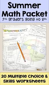 Summer Math Packet For Rising 8th Graders Review Of 7th Grade Math Summer Math Math Packets Summer Math Packet