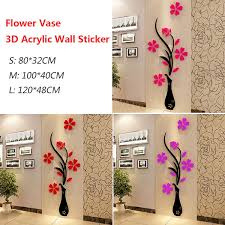 Tzuki's work is sold to galleries. Colorful Flower Vase 3d Acrylic Decoration Wall Sticker Decals Diy Art Wall Poster Home Decor Living Room Bedroom Wallstick Wish