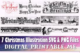 Download Vintage Merry Christmas Word Art Svg Graphic By Digitalprintableme Creative Fabrica