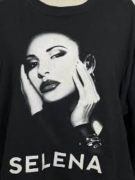 Selena Black Longsleeve Crop T-Shirt Women's XL