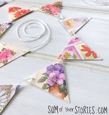 I was planning on making my card for the less is more challenge this week where the challenge is to mask or stencil, but didn't feel my card was clean and simple enough for the challenge.so will try. Upcycled Greeting Card Bunting Sum Of Their Stories Craft Blog