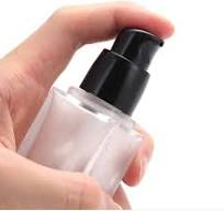 4 Pack,1 oz/30ml Matte Glass Essence Lotion Pump Bottle,Empty Square Cosmetic Container Travel Liquid Foundation Base Dispenser Vials with Pressure ...