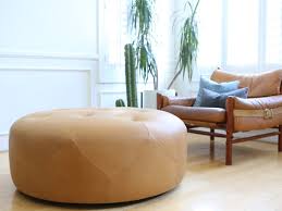 Genuine Round Leather Ottoman Coffee Table No 604 Shopgoldenpineapple