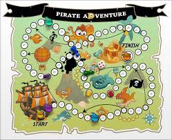 Board Game Pirate Adventure Pirate Map Printable Game Diy Etsy In 2021 Pirate Maps Pirate Adventure Board Games