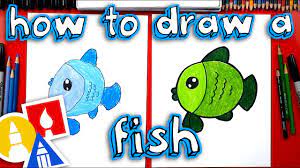 How To Draw A Cartoon Fish For Young Artists - Youtube