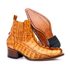 Botina Exótica Country Masculina Bico Fino Couro Jacaré Whisk | JM Country