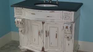 It is shown pleasantly, accentuated against the white bathroom tiles. Shabby Chic Bathroom Vanity Youtube
