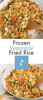 Frozen Vegetable Fried Rice Inspiralized Recipe Frozen Vegetable Recipes Fried Rice Vegetable Fried Rice