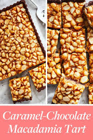 Caramel Chocolate Macadamia Tart Recipe Vegetarian Sweets Tart Recipes Recipes