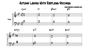 how to apply 10 new piano chords to the jazz tune autumn leaves