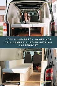 Er fährt sich wie neu. Ausziehbett Mit Lattenrost Selbst Bauen Vw Bus Bett Anleitung Bus Camper Vw Bus Interior Vw Bus Camper