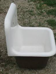 vintage industrial apron utility sink