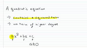 Algebra I Help Writing A Quadratic Equation In Standard Form Youtube