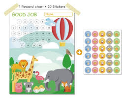 Animals Reward Chart For Kids Good Parenting Solution Chore Chart For Kids Responsibility Chart