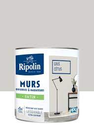 La peinture glycéro est donc une meilleure option pour les supports anciennement. Peinture Mur Boiserie Radiateur Ripolin Gris Cetus Satine 0 5 L Leroy Merlin
