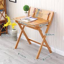 Modern Bamboo Computer Desk Folding Table Bamboo Furniture Children Study Desk For Kids Foldable Compa Mid Century Furniture Desk Furniture Study Table Designs