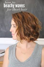 Curling short hair how to curl hair with flat iron hairstyles with straightner. Natural Beach Waves Short Hair Novocom Top
