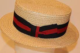 Vintage Ponte Rialto Venice Italian Men S Straw Boater Etsy Hats For Men Italian Men Straw Boater