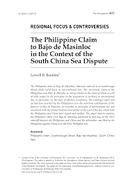 Terms east sea and west philippine sea respectively. Pdf The Philippine Claim To Bajo De Masinloc In The Context Of The South China Sea Dispute