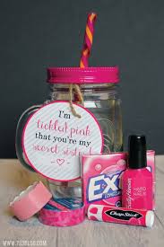 Birthday Ideas For Sister Tickled Pink Teacher Gift Idea With Free Printable Teacher Sister And More Gift Tag Pink Gift Ideas Secret Sister Gifts Tickled Pink Gift