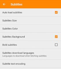 From the search result, you need to download and install vlc on android tv. Vlc For Android App Formatting Subtitles Size Color Background Bold