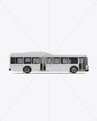 Hybrid Bus Mockup Side View In Vehicle Mockups On Yellow Images Object Mockups Mockup Mockup Free Psd Mockup Psd