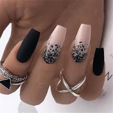Because biting/chewing/ripping them off is very bad. 20 Black And White Acrylic Coffin Nails Ideas Coffin Nails Designs White Acrylic Nails Trendy Nails