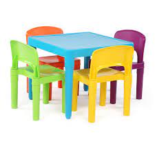 plastic table 4 chairs aqua blue tot tutors kids table set plastic tables kids table and chairs