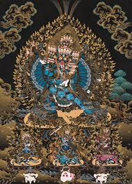 The pose is generally understood to represent the mystical union of the active force, or method (upaya, conceived of as masculine), with. Vajrabhairava Yab Yum Yamantaka With Three Aspects Of Yama Giclee Print By Chewang Dorje