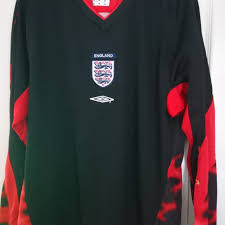 Fourfourtwo's 50 best football shirts. Retro England Goalkeeper Jersey Black And Red Depop