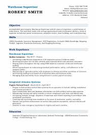Warehouse Supervisor Resume Samples Qwikresume