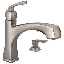 Best pull out kitchen faucets comparison & reviews. Single Handle Pull Out Kitchen Faucet With Soap Dispenser 16959 Spsd Dst Delta Faucet