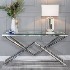 Rustic front entrance table decorations. Glass Console Table Glass Hall Table For Sale Cfs Uk