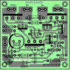 Layout Pcb Mcro Bawor Standard Driver Amplifier Di 2020 Rangkaian Elektronik Elektronik Belajar