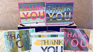 Finish the cards off with a simple stamped sentiment onto kraft cardstock. Diy Washi Tape Thank You Cards Brother Crafts