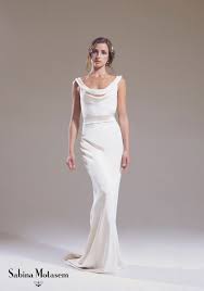 The Josephine Dress Sabina Motasem A Cowl Neck Backless Slinky Wedding Dress And A Pu Simple Classy Wedding Dress Plain Wedding Dress Slinky Wedding Dress