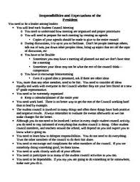 This Is A Description Of What Is Expected From Student Council Members In A Middle School I Provide Student Council Student Body President Student Government