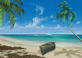 Paradis Peinture Plage De Vacances Mer Bateau Plages Tropicales Images Gratuites Plage
