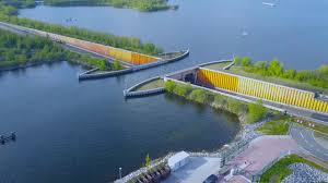 Kanalbrücke magdeburg) is a large navigable aqueduct in central germany, located near magdeburg. Wondrous Veluwemeer Aqueduct Water Bridge Holland Youtube