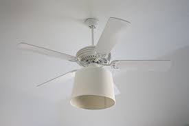 Brushed nickel ceiling fan from the home decorators collection. Diy Ceiling Fan Drum Shade Upgrade Stagg Design