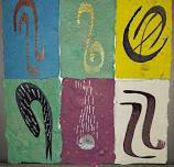 Decorative Cards Using Calligraphy Strokes