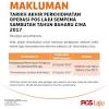 Tarikh akhir pos laju telah diumumkan oleh pihak pos malaysia berhad bersempena sambutan tahun baru cina yang jatuh pada pos laju telah mengeluarkan notis tentang tarikh akhir bagi perkhidmatan pengeposan barangan bersempena sambutan tahun. 1