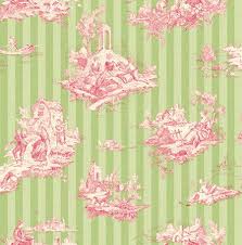 Any smartphone or tablet equipped with the admented application allows a small miracle of pleasure: Wallquest Toile De Jouy 2 Provence Fils Pink And Green Wallpaper Pink And Green Wallpaper Green Wallpaper Toile Pattern