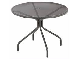 Mfstudio 37 metal steel slat patio dining table square backyard bistro table outdoor furniture garden table, 1.57 umbrella hole, black. Perforated Metal Garden Tables Archiproducts