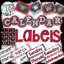 Black And White Classroom Calendar Set Red Black Gray White Calendar Set Red Classroom Red Classroom Decor Red Classroom Theme