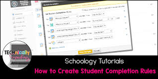 This video shows you the basics of how to use schoology as a student. How To Create Student Completion Rules In Schoology Technically Speaking With Amy