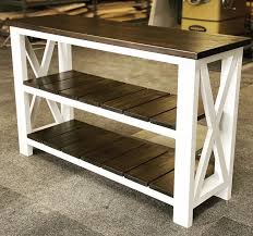 Rustic X Console Table With Shelves Sofa Table Entryway Etsy In 2020 Diy Entryway Table Diy Sofa Table Diy Console Table