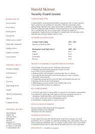 How to become a disney security guard. Student Entry Level Security Guard Resume Template