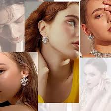 Besilver, set collana e orecchini a forma di cuore con albero della vita,  in argento Sterling 925, con ciondolo a forma di cuore, amuleto da donna,  regalo per mamma, nonna, compleanno, anniversario, :